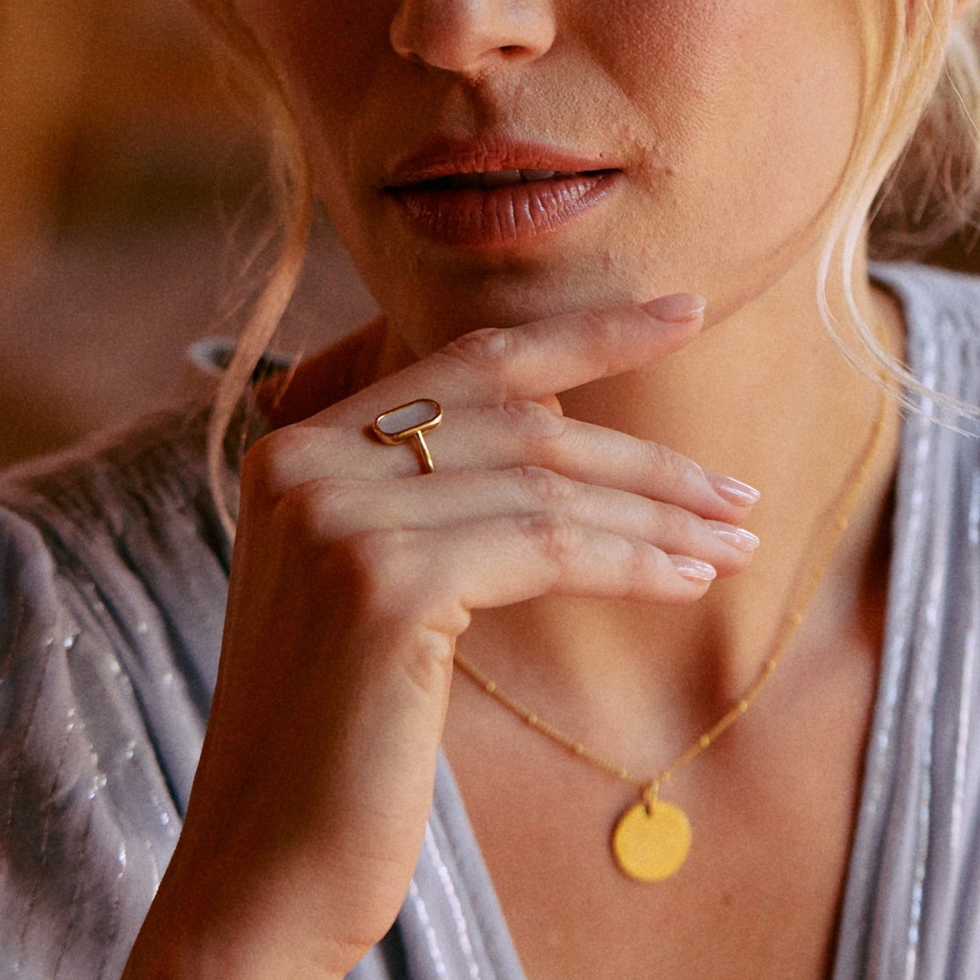 14K Gold Serene Pearl Ring