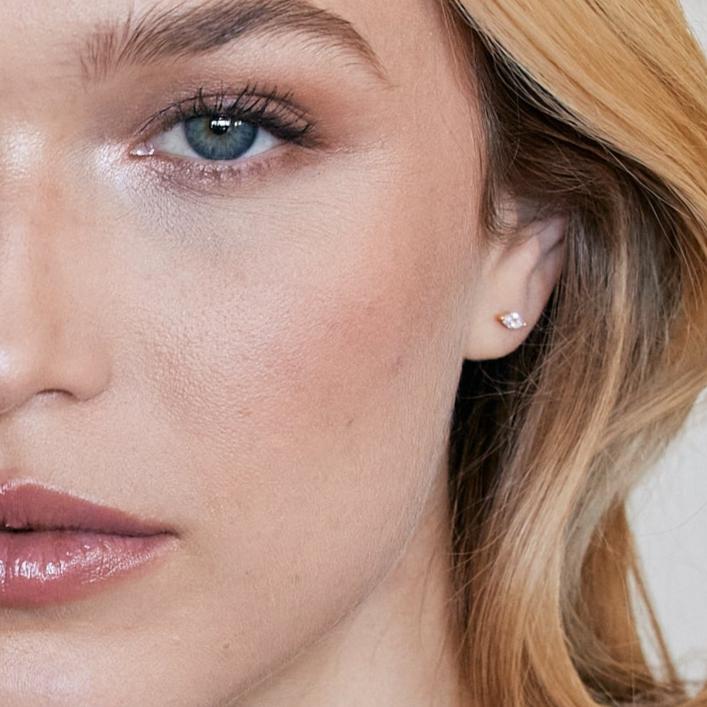 14K Gold Maris Marquise Flat Back Earrings