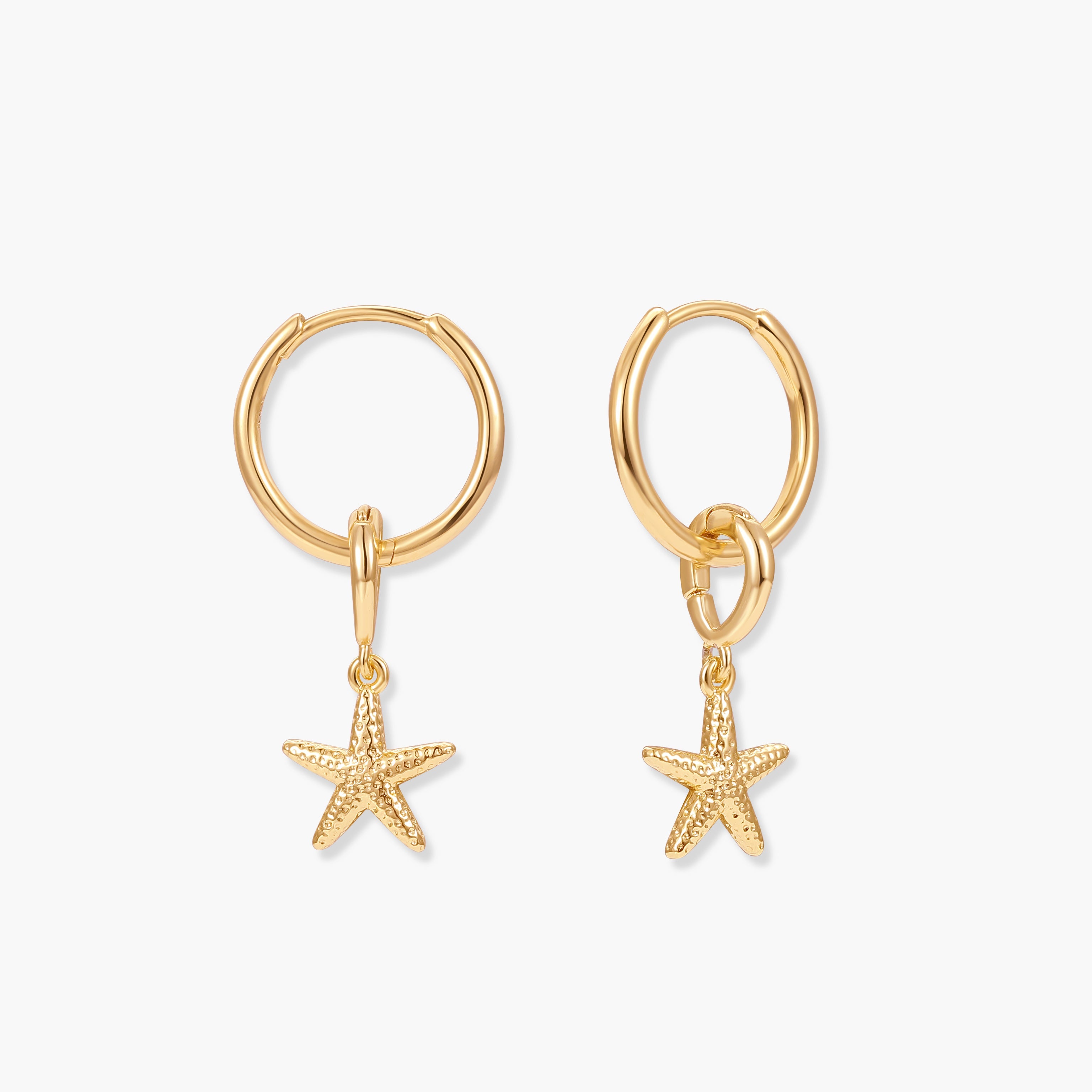 14K Gold Aurelle Custom Charm Hoops