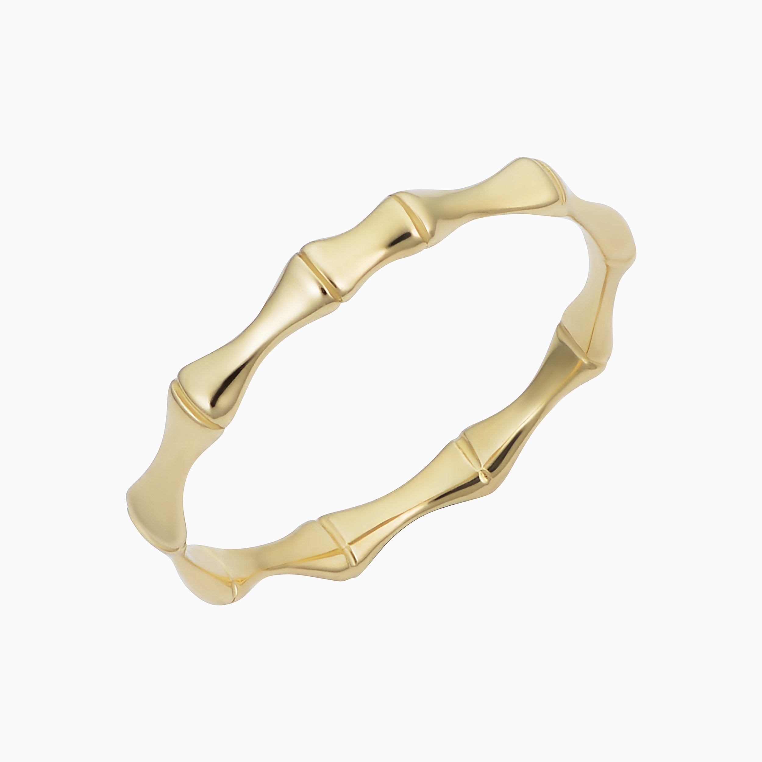 10K Gold Bamboo Band Ring
