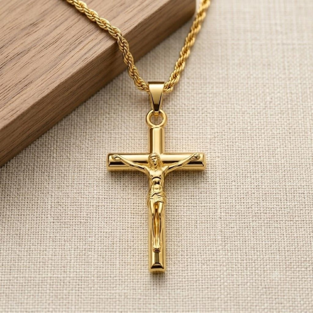 14K Solid Gold Legacy Cross Necklace