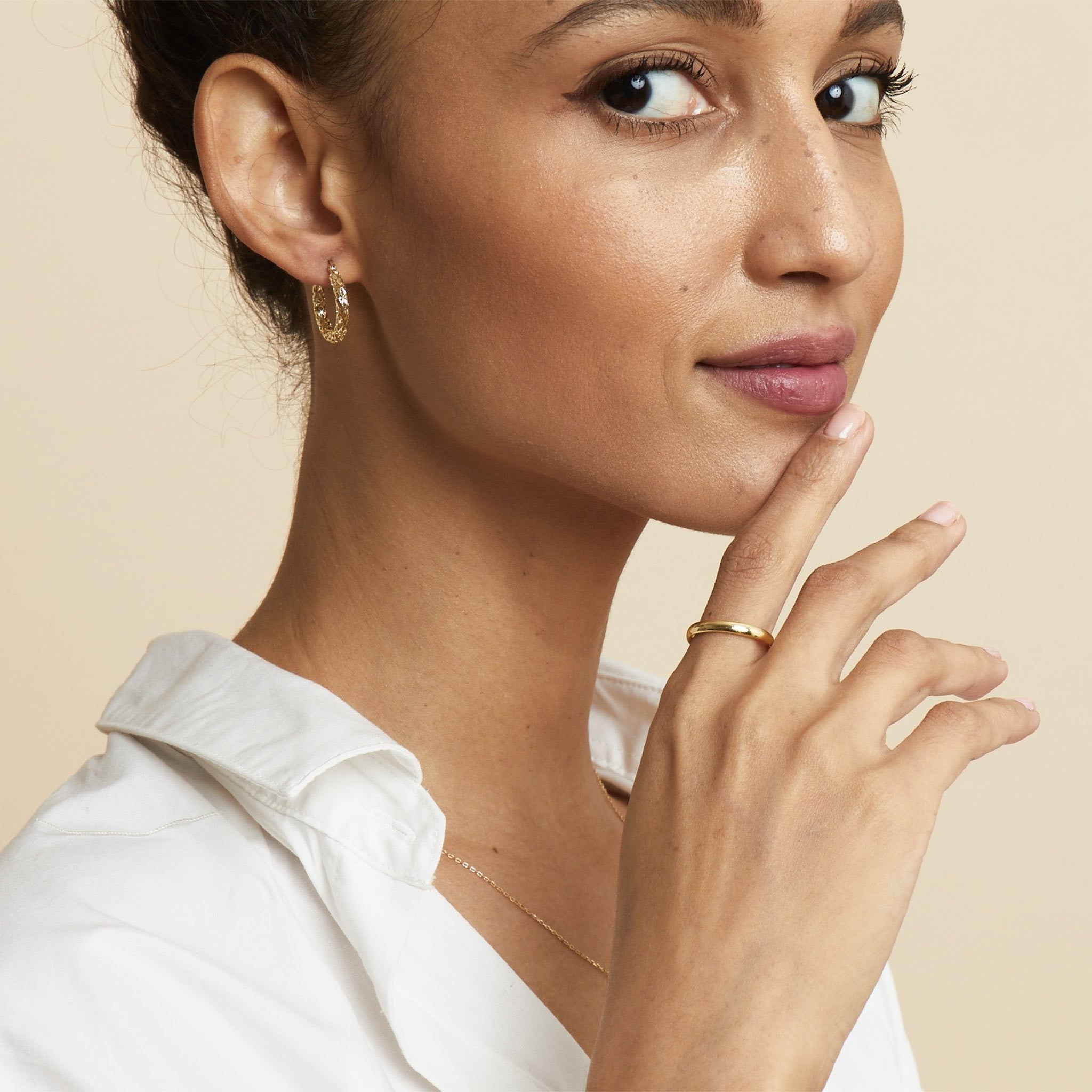 14K Gold Hand-Polished Dome Ring