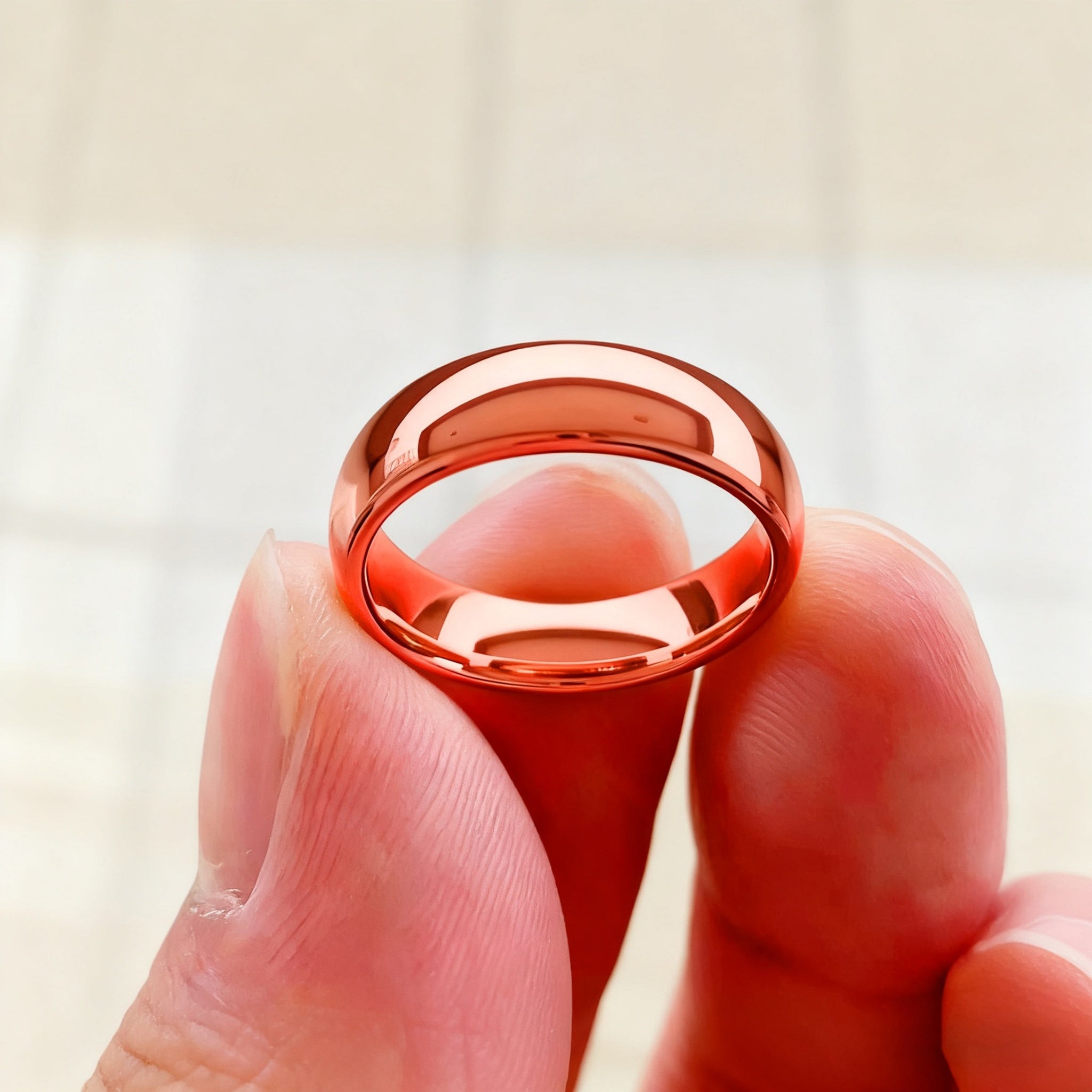 14K Gold Hand-Polished Dome Ring
