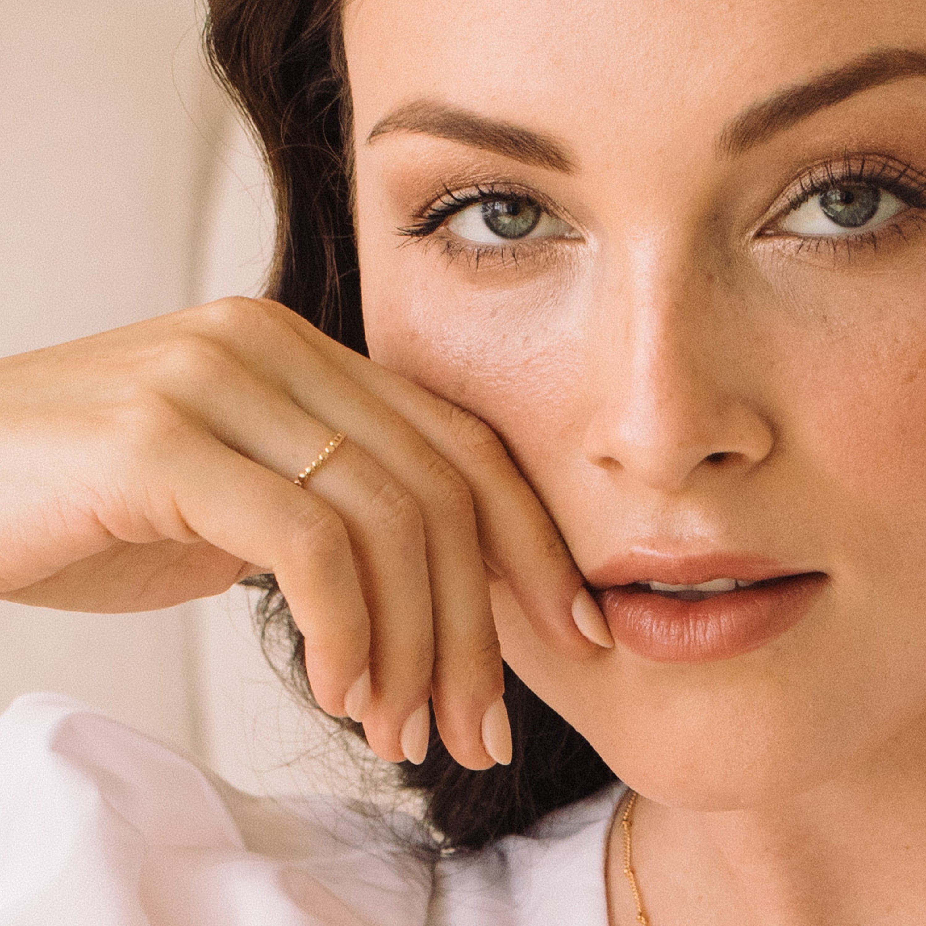 14K Gold Elaina Beaded Ring